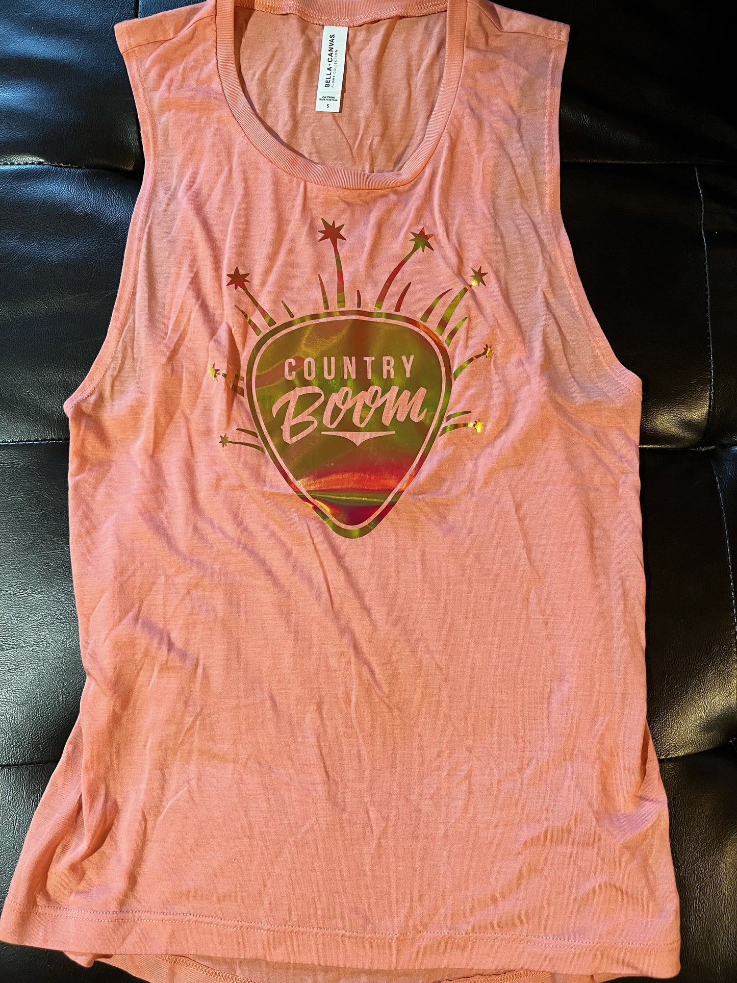 122-23 CB Ladies Flowy Scoop Muscle Tank