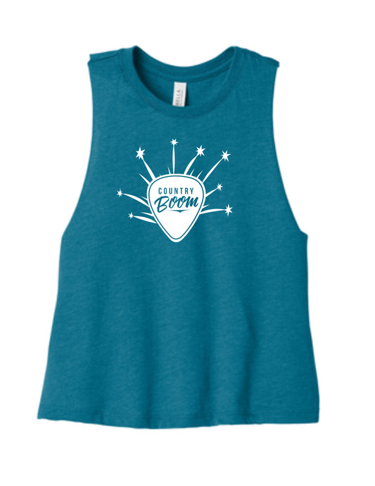 115 - CB Ladies Racerback Crop Tank Top